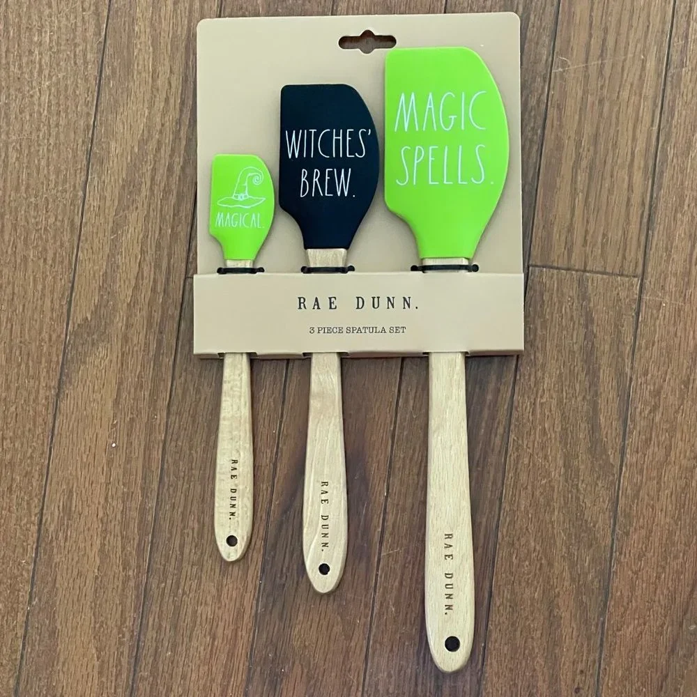 New Rae Dunn 3 Pack Halloween Spatulas